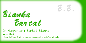 bianka bartal business card